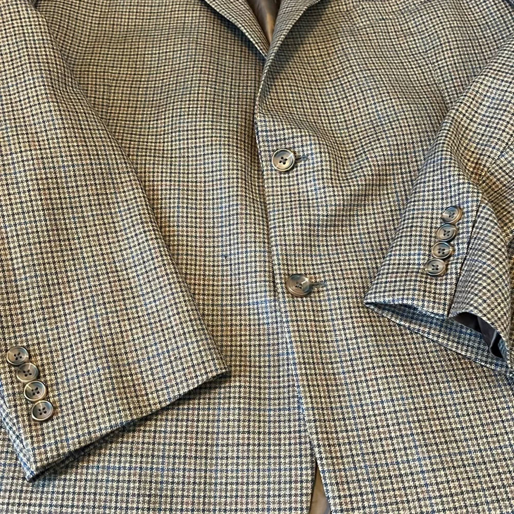 Brooks Brothers 346 Madison Fit Brown Plaid Size 46L